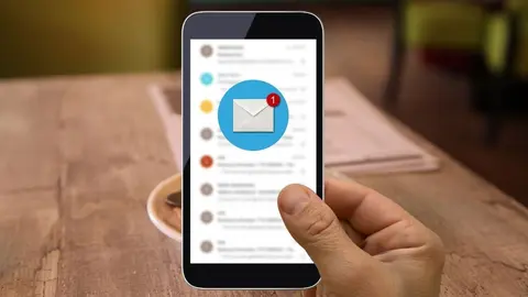 Email recibido en el smartphone