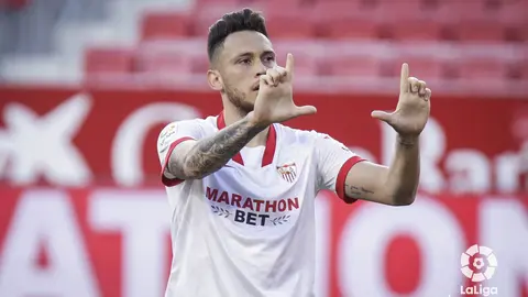 LUCAS OCAMPOS MARCA PARA EL SEVILLA FC