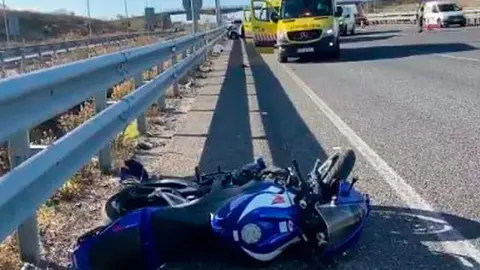 Motorista muerto en carretera