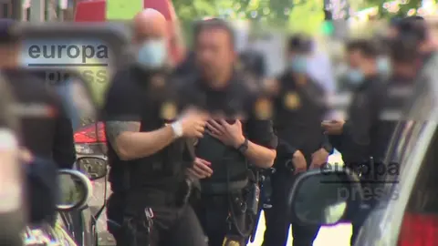 Polic&iacute;a Nacional durante el robo en una joyer&iacute;a en el barrio de Salamanca de Madrid