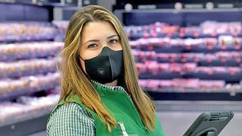 Trabajadora de Mercadona