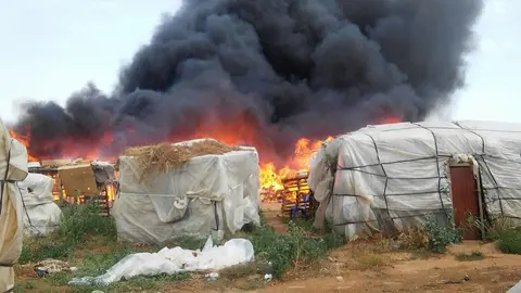 Incendio en una chabola