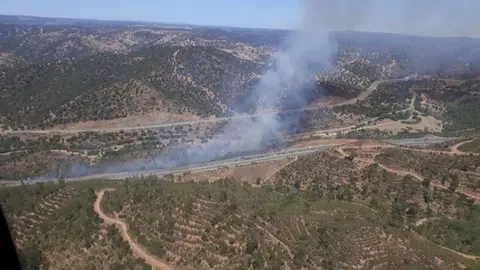 Imagen de archivo de un incendio en El Garrobo