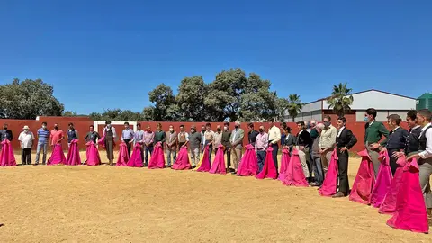 Briones con los novilleros