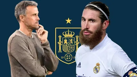Luis Enrique y Sergio Ramos