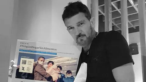 Antonio Banderas solidario con el banco de alimentos