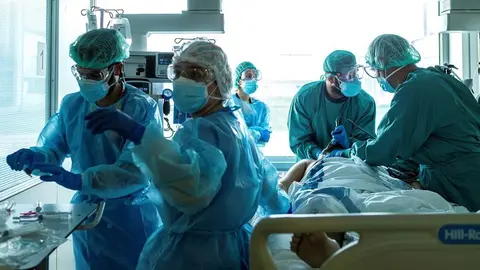 Enfermo de Coronavirus en un hospital