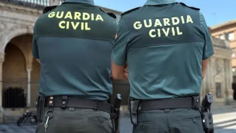 Guardias Civiles en el Cabildo Viejo en la Plaza de la Asunci&oacute;n de Jerez de la Frontera