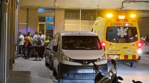 La ambulancia llega al lugar de los hechos