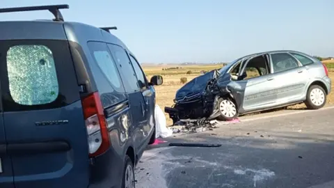 Accidente de tr&aacute;fico en Conil