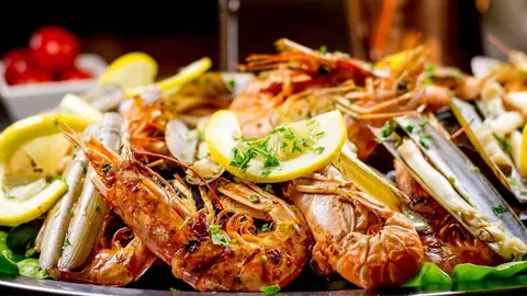 Mariscos a la plancha