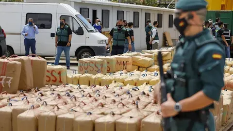 15 toneladas de hach&iacute;s intervenidas por la Guardia Civil de Huelva
