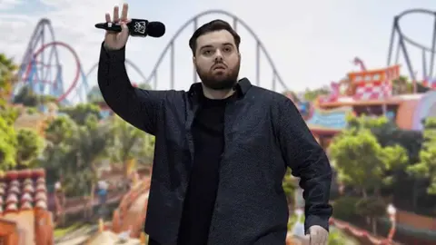 Ibai Llanos en PortAventura World | Foto: El Mira