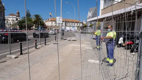 Obras por el carril bici en C&aacute;diz