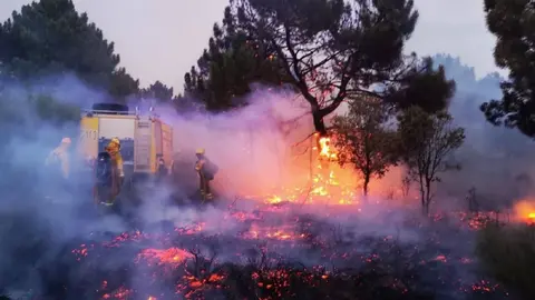 Incendio forestal en Huelva