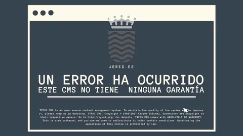 La web del Ayuntamiento de Jerez de la Frontera est&aacute; ca&iacute;da por error de CMS