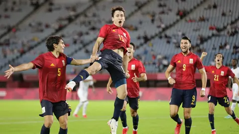 Oyarzabal celebra su gol ante Costa de Marfil