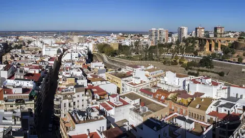 Vista a&eacute;rea de Huelva