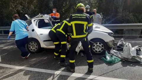 El rescate del hombre accidentado