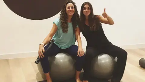 Elena Furiase en el gimnasio