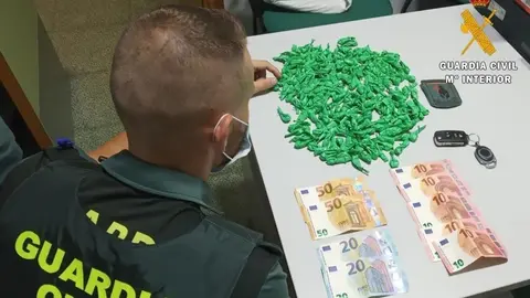 Dosis de coca&iacute;na intervenidas en V&iacute;car (Almer&iacute;a)