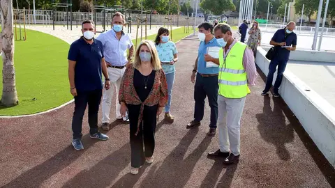 Mamen S&aacute;nchez visita la nueva zona de ocio y deportiva que tendr&aacute; lugar en el Complejo de Chap&iacute;n