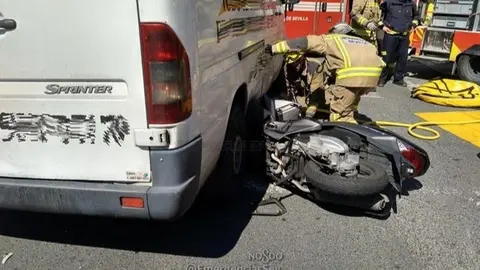 Motorista fallecido en Tomares (Sevilla)