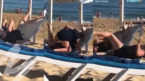 La tajada m&aacute;s grande en una playa de Portugal grabada por dos jerezanos