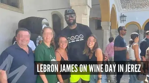 Lebron James tours Jerez and tastes the best wines in the world before traveling again to Los Angeles