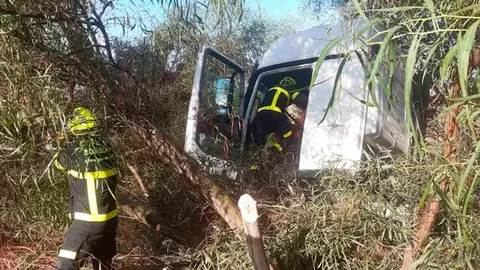 Accidente de cami&oacute;n en Jerez de la Frontera