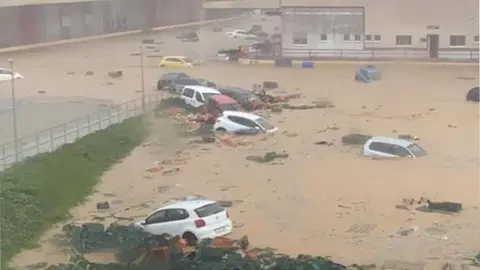Temporal en Lepe (Huelva)