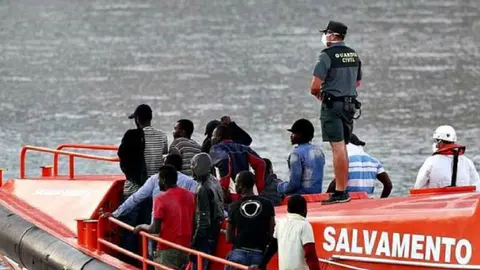 Inmigrantes llegados a la costa de Almer&iacute;a