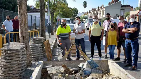 Avanzan las obras en la barriada El Pinar en Jerez