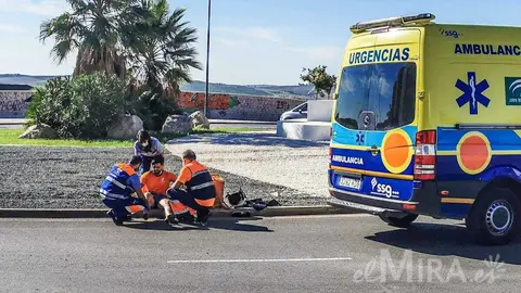 Un repartidor de Just Eat es arrollado en Jerez frente a &Aacute;rea Sur
