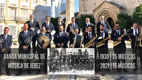 La Banda Municipal de M&uacute;sica de Jerez cumple 91 a&ntilde;os con menos de la mitad de m&uacute;sicos