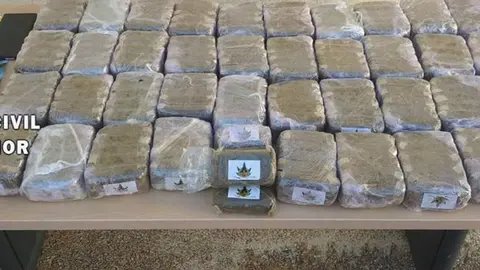 Kilos de hach&iacute;s aprehendidos en Granada