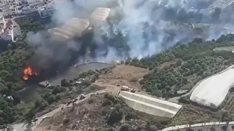 Declarado un incendio forestal en Nerja