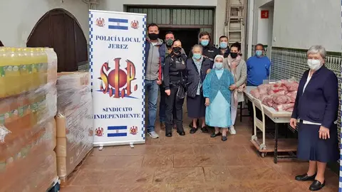 El Sindicato Independiente de la Polic&iacute;a Local de Jerez finaliza as&iacute; la "Octava Campa&ntilde;a Solidaria - Navidad 2.021"