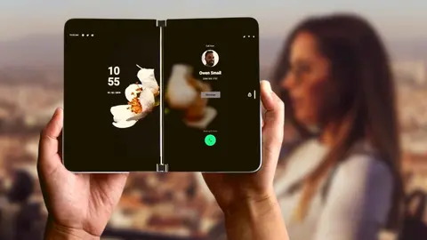 El m&oacute;vil con pantalla gigante que parece un televisor est&aacute; en Amazon y es de Microsoft