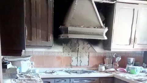 Arde una cocina en Hinojosa del Duque y deja tres heridos