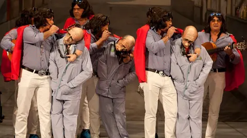 La chirigota de Selu Garc&iacute;a Coss&iacute;o. Foto: archivo.