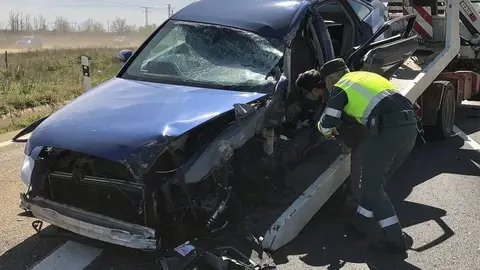 Choque en cadena entre un cami&oacute;n y 4 coches en Roquetas de Mar