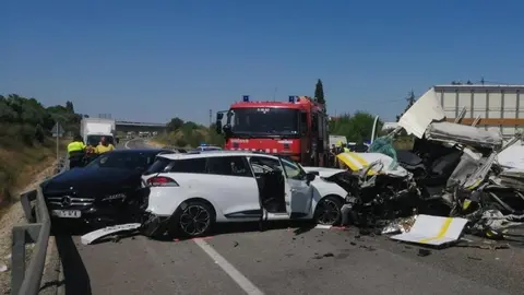 4 heridos por un choque m&uacute;ltiple en la carretera A-357 a su paso por Carratraca