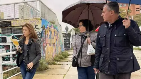 Jos&eacute; Luis Sanz durante su visita en Plaza de Armas
