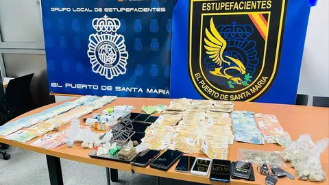 Material intervenido en la operaci&oacute;n antidroga en Sanl&uacute;car de Barrameda