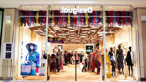 Desigual rompe stock de sus chaqueta motera de piel color mostaza y cintura de 69 euros