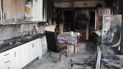 Entran a robar en una casa de Hu&eacute;scar y provocan un incendio al intentar cocinar