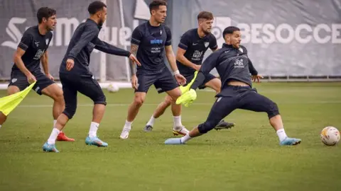 Sesi&oacute;n de entrenamiento M&aacute;laga CF