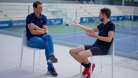 Rafael Nadal y David Broncano en La Resistencia