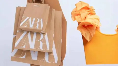 Este es el top de punto de Zara perfecto para llevar con pantalones de tiro alto